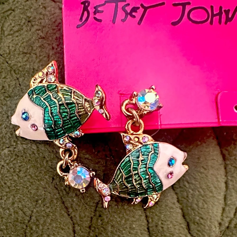 Betsey Johnson Colorful Fish Earrings